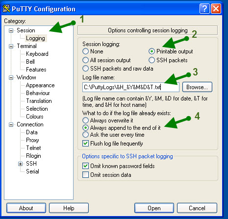 Putty Transfer File Serial Port